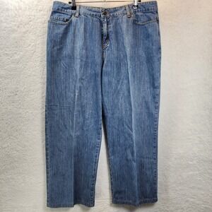 Vintage‎ Y2K LL Bean Womens Jeans 18 Petite Pima Cotton Straight Retro 18P Plus